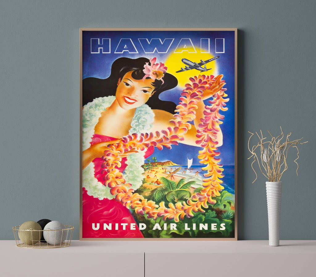 Hawaii Travel Poster - Jelly Moose