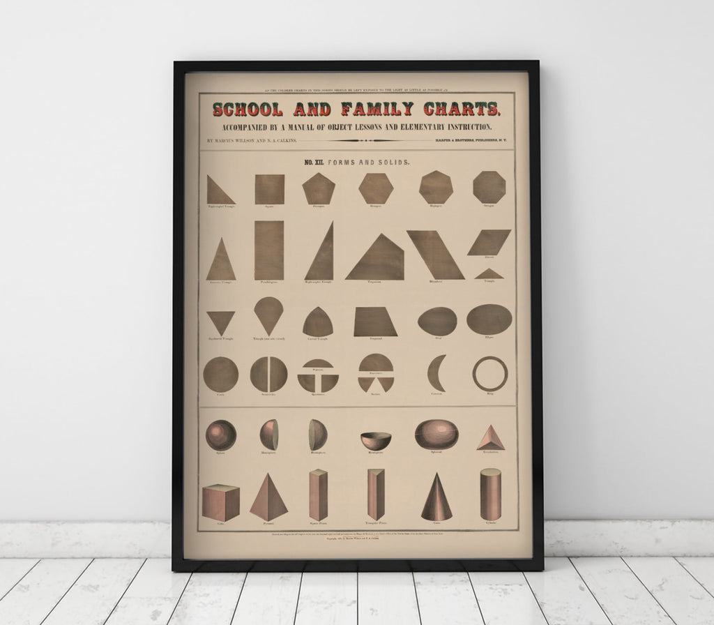 School & Family Charts No XII. Forms & Solids - Jelly Moose